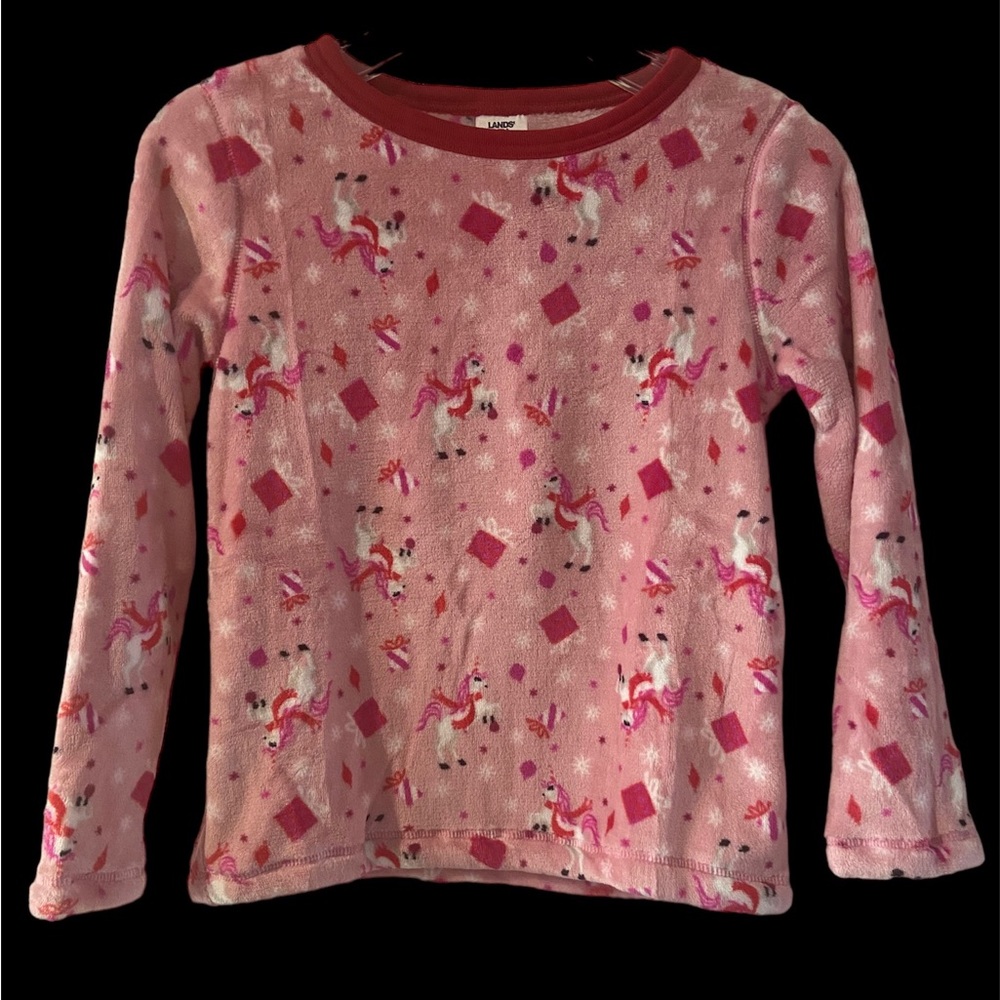 Lands End Size 10 Girls Pink Unicorn Pajamas - Brand New!